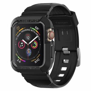 Spigen kryt Rugged Armor Pro pre Apple Watch 4/5/6/7/8/SE 44/45mm - Black