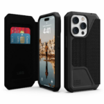 UAG puzdro Metropolis Folio pre iPhone 14 Pro - Kevlar Black