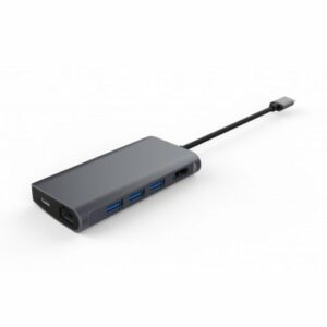 LMP USB-C mini Dock 8-port - Space Gray Aluminium