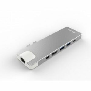 LMP USB-C Compact Dock 8 port - Silver Aluminium