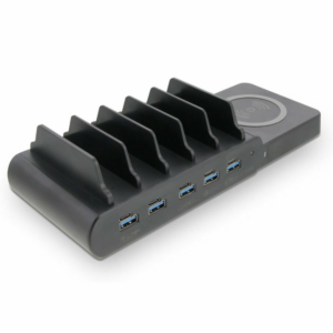 LMP DuoCharge 5+1 Port 150W + 5x UCB-C Cables 30cm - Black