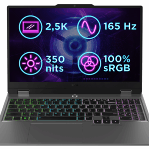 Lenovo LOQ 15IRX9 Intel i7-13650HX 16GB 1TB-SSD 15.6"WQHD IPS AG RTX4060-8GB DOS Luna Grey