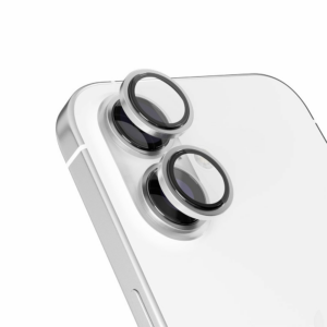 iStores by Epico Aluminium Lens Protector pro Apple iPhone 16 / 16 Plus - strieborná