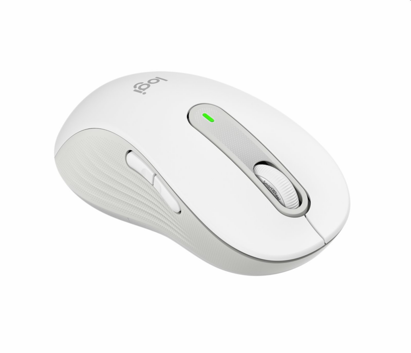 Logitech M650 L Left Signature - bezdrôtová myš - svetlo šedá