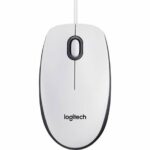 Logitech M100 - USB káblová myš - biela