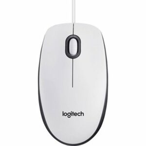 Logitech M100 - USB káblová myš - biela