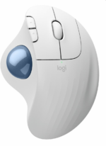 Logitech M575S ERGO - bezdrôtový trackball - šedobiela