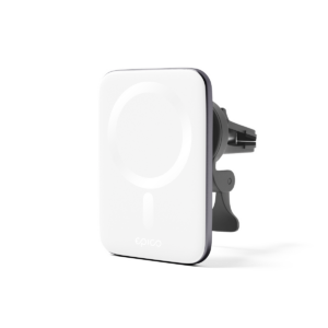 iStores by Epico Ultrathin Wireless Car Charger - MagSafe compatible - Strieborná/biela