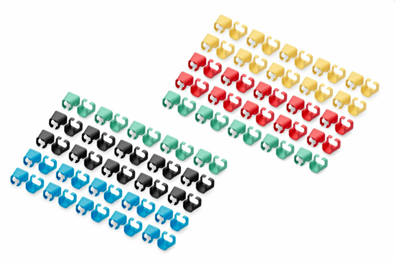 DIGITUS Color clips for Patch cable -Mixed (20 pcs. in each Red