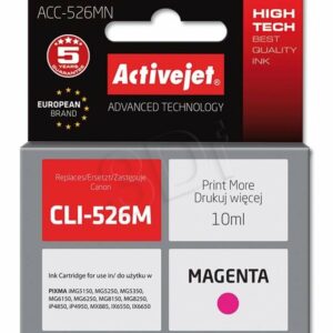 Atrament ActiveJet pre Canon CLI-526M Magenta 10ml s chipom