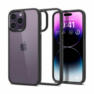 Spigen kryt Crystal Hybrid pre iPhone 14 Pro - Matte Black
