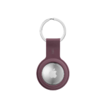 Aiino - GiGiTag Silicon holder with keychain for AirTag - Red Plum