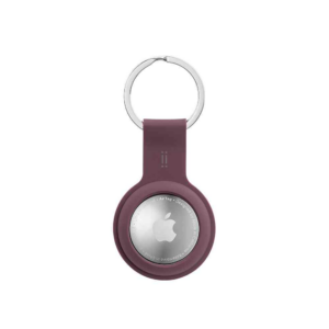 Aiino - GiGiTag Silicon holder with keychain for AirTag - Red Plum