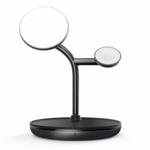 Adam Elements Omnia M3+ Magnetic 3-in-1 Wireless Charging Station + Charger - Black
