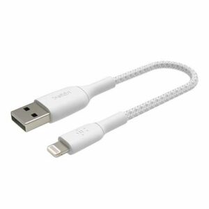 Belkin kábel Boost Charge Braided USB to Lightning 15cm - White