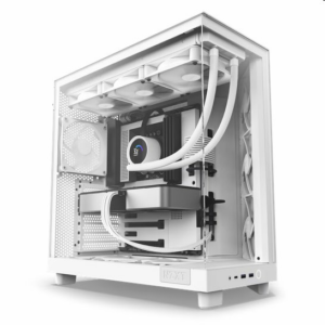 NZXT case H6 Flow / 3x120 mm fan / glass / mesh panel / white