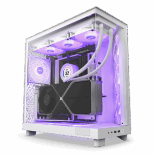 NZXT case H6 Flow RGB / 3x120 mm fan / glass / mesh panel / white
