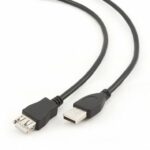 Kábel CABLEXPERT USB A-A 3m 2.0 predlžovací HQ Black