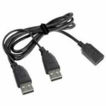 Kábel CABLEXPERT USB A-A 1m 2.0 predlžovací DUÁLNÍ pre extra napájanie