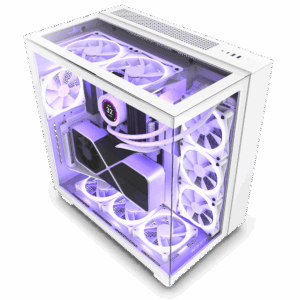 NZXT case H9 Elite / 3xRGB 120 mm / 1x 120mm fan / glass / RGB&fan controler / white