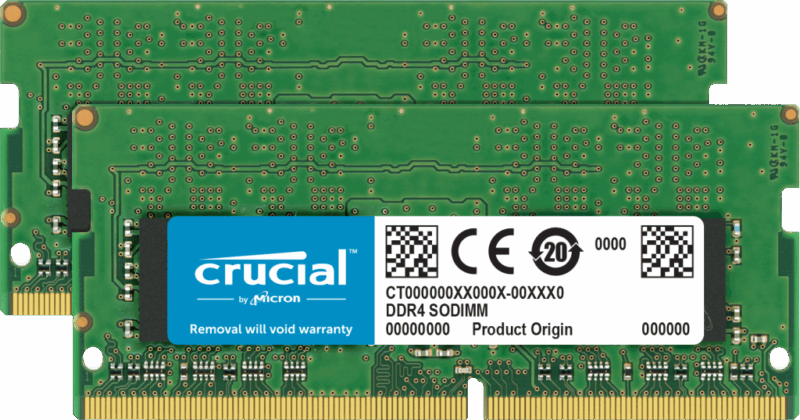 Crucial 64GB SODIMM kit DDR4 3200 CL22
