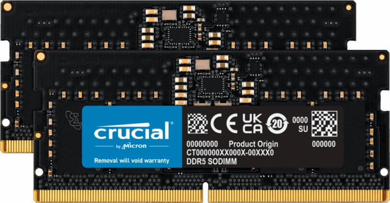 Crucial 16GB kit SODIMM DDR5 4800 CL40