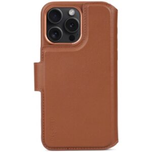 Decoded puzdro Leather Detachable Wallet MagSafe pre iPhone 15 Pro - Tan