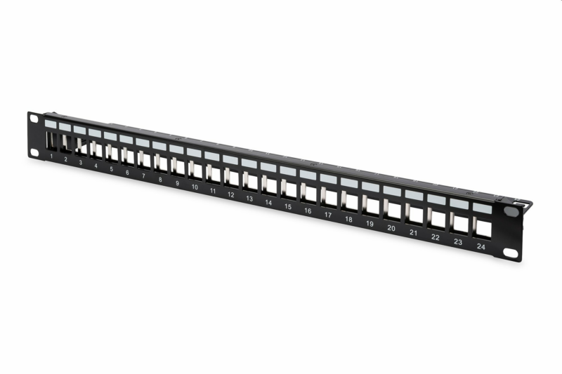DIGITUS 19" modulárny patch panel 24port 1U vhodný pre UTP i STP keystony