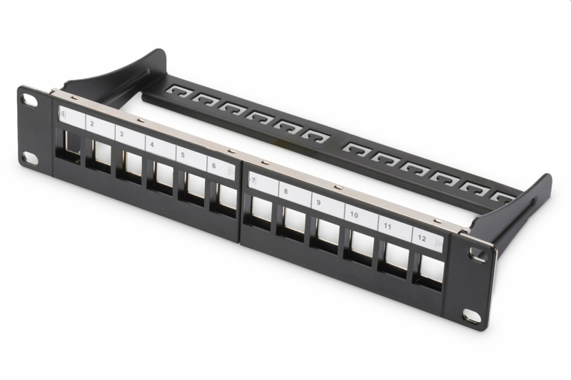 DIGITUS 10" modulárny patch panel 12port 1U vhodný pre UTP i STP keystony