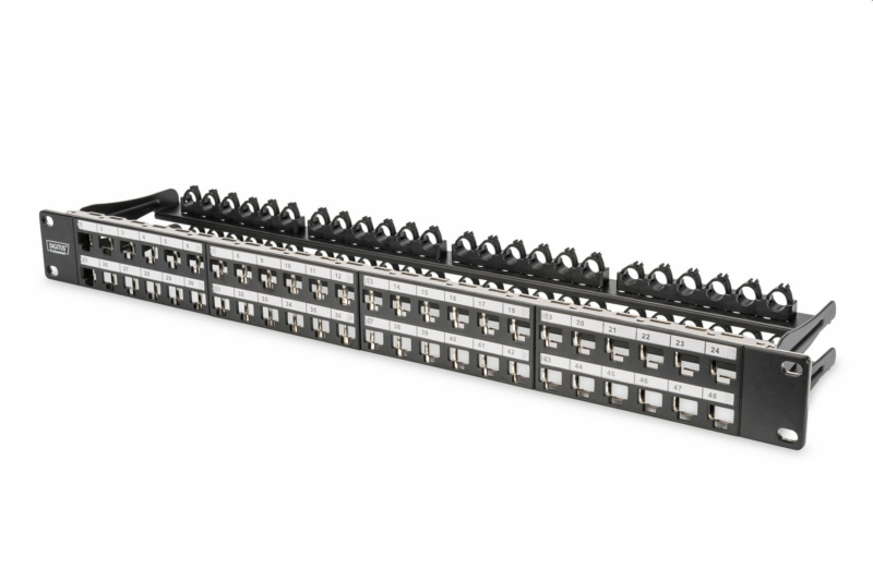 DIGITUS 19" modulárny patch panel 48port 1U vhodný pre UTP i STP keystony