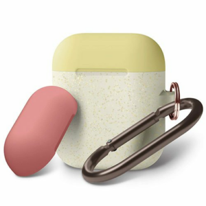 Elago Airpods Silicone Duo Hang Case - Nightglow Gold Pearl/ Yellow