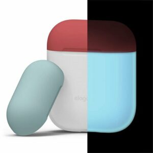 Elago Airpods Silicone Duo Case - NightGlow Blue/Pastel Blue