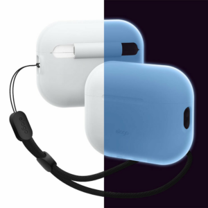 Elago Airpods Pro 2 Silicone Case with Nylon Lanyard - Nightglow Blue