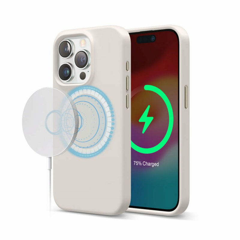 Elago kryt Silicone Case Magsafe pre iPhone 15 Pro - Stone