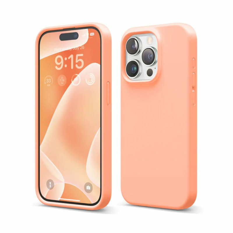 Elago kryt Silicone Case pre iPhone 15 Pro - Salmon