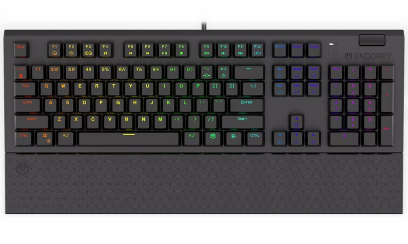 ENDORFY herná klávesnica Omnis Kailh BL RGB / USB / blue switch / drôtová /mechanická/US layout/čierna RGB