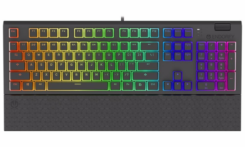 ENDORFY herná klávesnica Omnis Pudd.Kailh BL RGB /USB/ blue switch / drôtová / mechanická / US layout / čierna RGB
