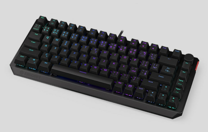 ENDORFY herná klávesnica Thock 75% Red / RGB / red sw. / drôtová / mechanická / US layout / skrátená / čierna