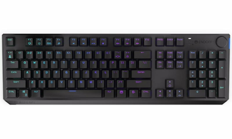 ENDORFY herná klávesnica Thock Wireless / Kailh Brown sw. / bezdrôtová / mechanická / US layout / čierna aRGB