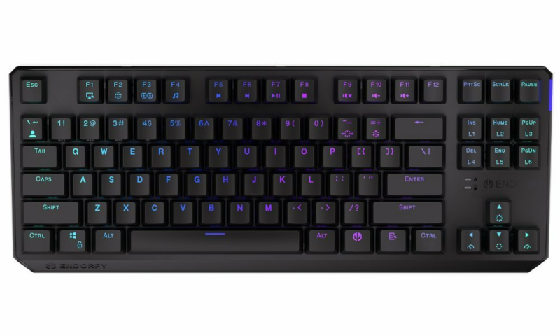 ENDORFY herná klávesnica Thock TKL Wireless / red sw. / bezdrôtová / mechanická / US layout / čierna aRGB
