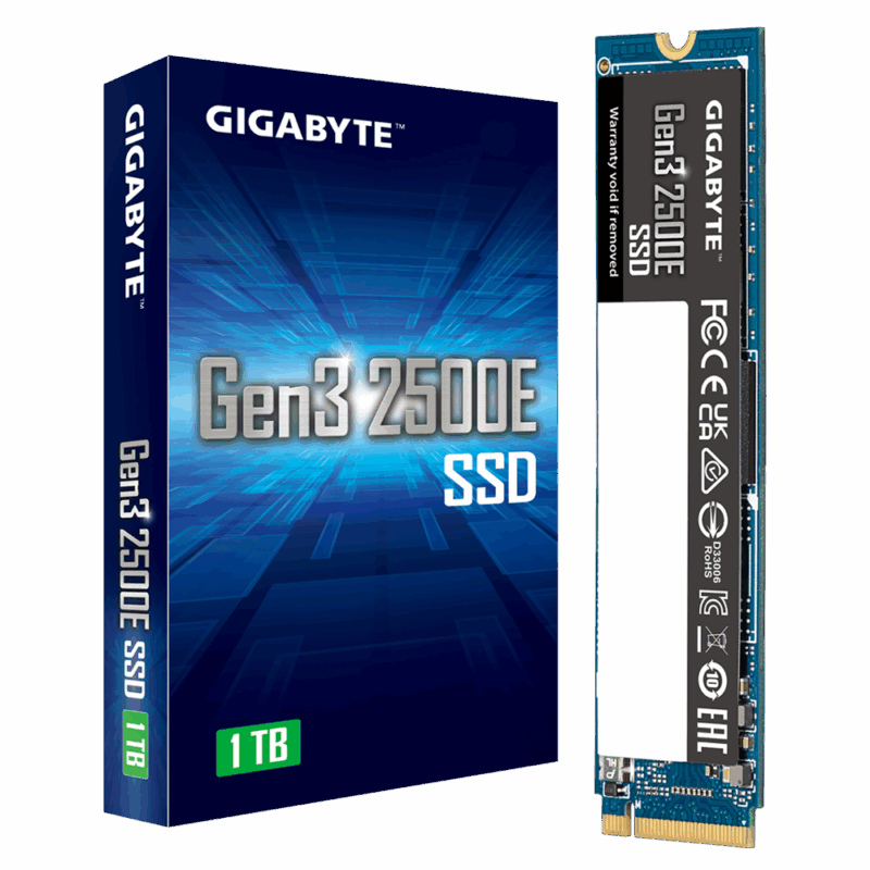 Gigabyte 2500E SSD 1TB M.2 NVMe Gen3 2400/1800 MBps