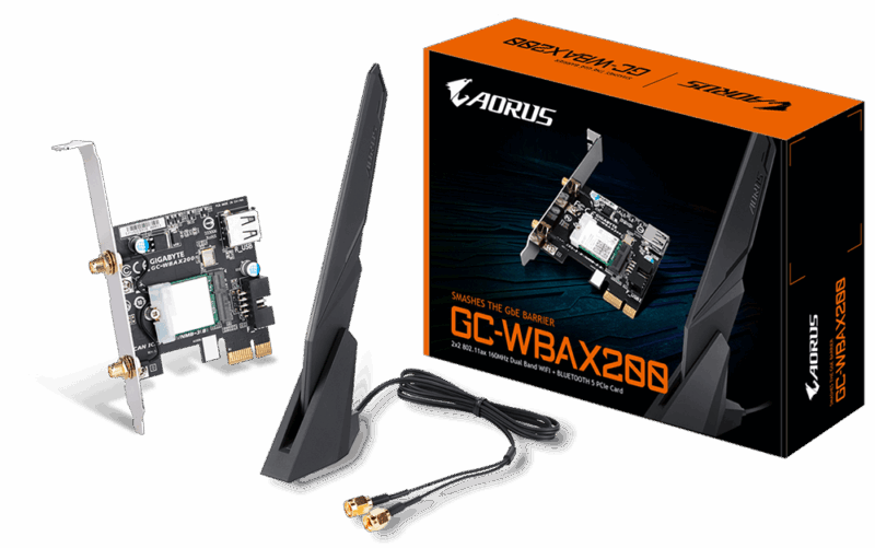 Gigabyte AORUS Intel WIFI 6 AX200 PCIe x1 network card