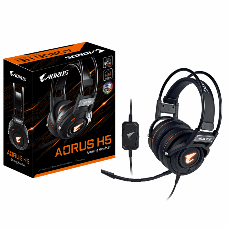 Gigabyte AORUS H5 Herné slúchadlá RGB FUSION