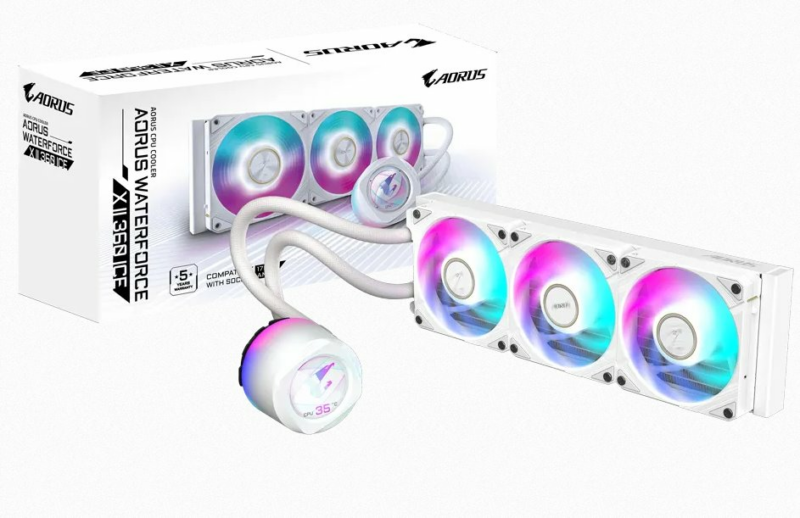 Gigabyte AORUS AIO liquid cooler CPU WATERFORCE X II 360 ICE