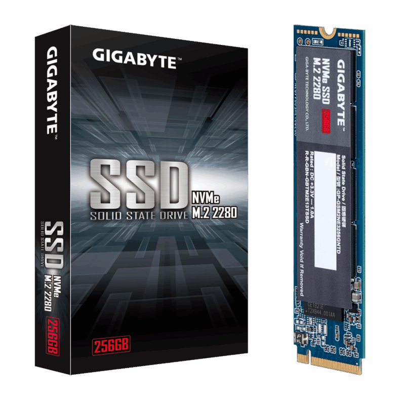 Gigabyte SSD 256GB M.2 NVMe Gen3 1700/1100 MBps