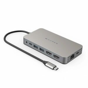 Hyper HyperDrive Dual 4K HDMI 10-in-1 USB-C Hub - Space Gray