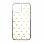 iDeal Fashion Clear Case MagSafe iPhone 13/14/15 Golden Hearts