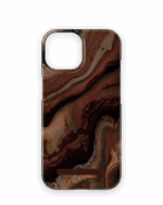 iDeal Fashion Case MagSafe iPhone 15 Dark Amber Marble