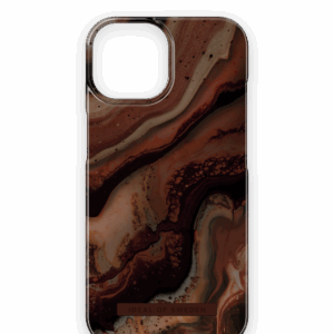 iDeal Fashion Case MagSafe iPhone 15 Dark Amber Marble