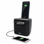 iHome Dual Alarm FM Clock Radio with Lightning Connector - Gunmetal
